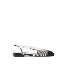 Tiny Bow Slingbacks - White/Black