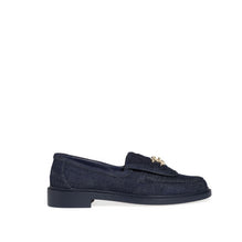 Quilted Tab Mocassins - Dark Blue