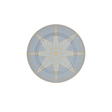 Rose Des Vents Decorative Plate - 500 Bleu