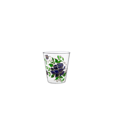 Roses D'Hiver Handpainted Glasse - 500 Bleu