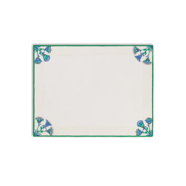 Lotus Set Of 1 Placemat And 1 Napkin - 600 Vert