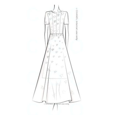 Embroidered Silk Tulle Dress - Black