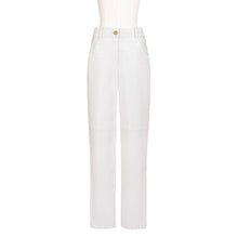 Crocodile Embossed Deer Pants - White