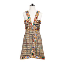 Fantasy Tweed Dress - Gd/Blue/Lt Grn/Bk
