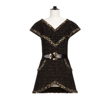 Fantasy Tweed Tunic - Black/Gold