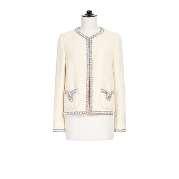 Cotton Tweed Jacket - Ecru
