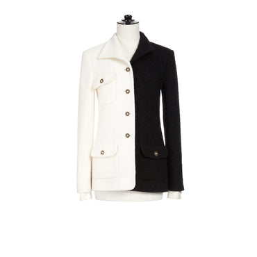 Wool Tweed Jacket - Ecru/White