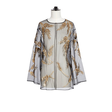 Silk Tulle Jacket - Black