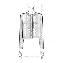 Wool/Polyester Cardigan - Red/White/Blue