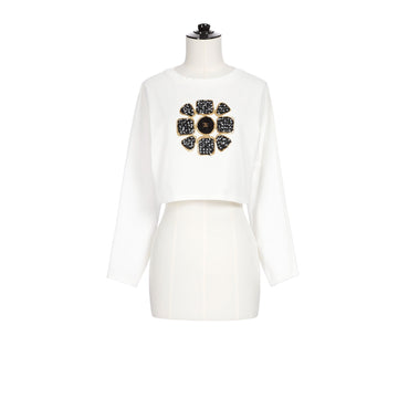 Cotton Jersey Top - White