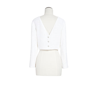 Fantasy Tweed Top - White