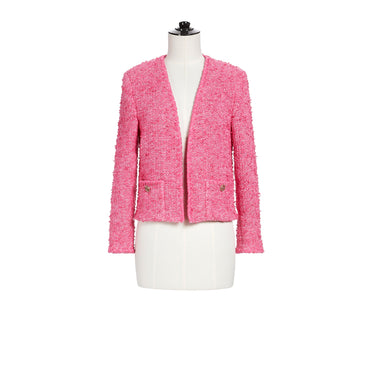 Cotton Tweed Jacket -  Pink/ Pink