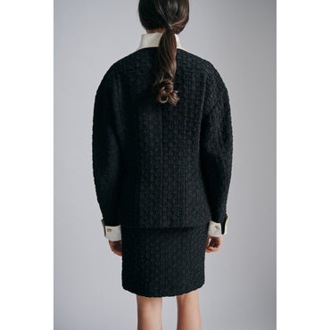 Iridescent Tweed Jacket - Black