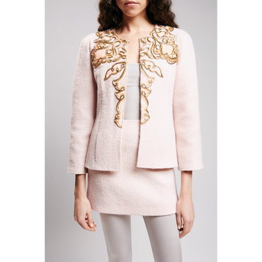 Wool Tweed Jacket -  Pink