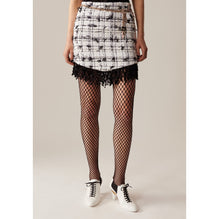 Sustainable Tweed Skirt - White/Black