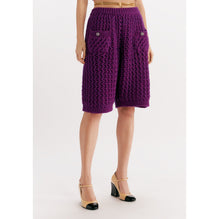 Wool/Polyamide Bermudas - Purple