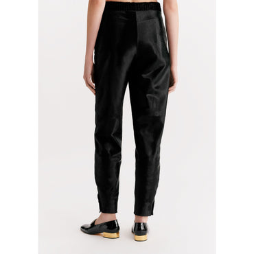 Hairy Calfskin Pants - Black