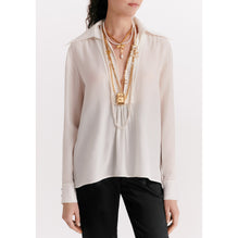 Silk Crepe Blouse - Ecru