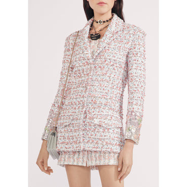 Fantasy Cotton Tweed Jacket - Ecru/Multicolor