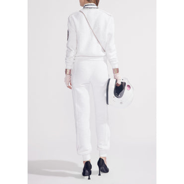 Fantasy Tweed Jump Suit - White