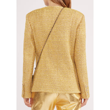 Iridescent Tweed Jacket - Gold/Yellow