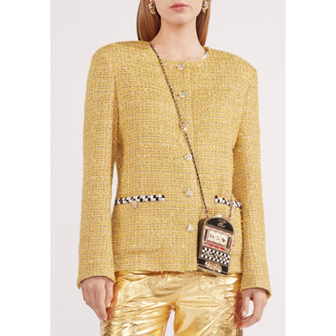Iridescent Tweed Jacket - Gold/Yellow