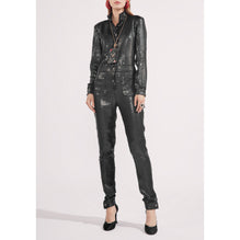 Glittered Muslin Jump Suit - Black