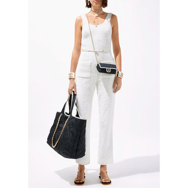 Tweed Jump Suit - Ecru