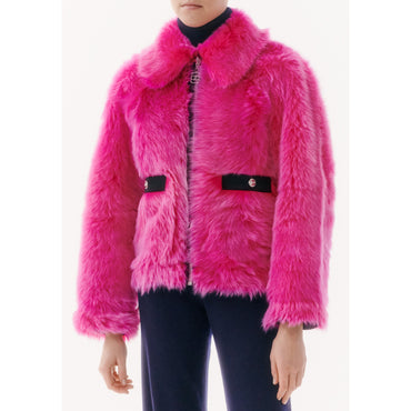 Lambskin Shearling Blouson - Pink/Black
