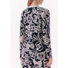 Cashmere Cardigan - Black/White
