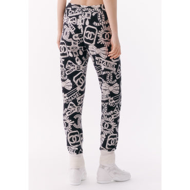 Cashmere Pants - Black/White