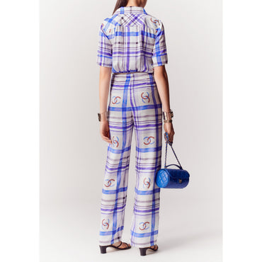 Printed Satin Jump Suit - White/Blue/Red/Black
