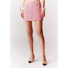 Cotton Tweed Skirt - Pink/Drk Pink/White