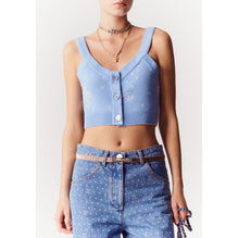 Cashmere 2Ply Knit Top -  Blue