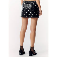 Embroidered Calfskin Shorts - Black/White