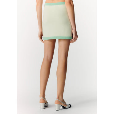 Cashmere 2Ply Skirt -  Green/Green