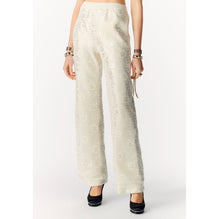 Wool & Sequins Pants - Ecru