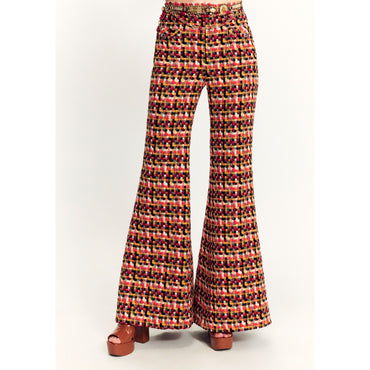 Fantasy Wool Tweed Pants - Yel/Ora/Whi/Green