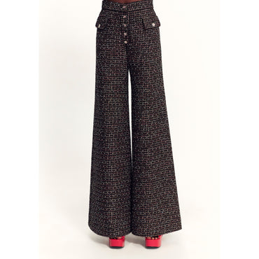 Fant Pearl Cotton Tweed Pants - Bck/Pink/Green/Gold/Ecru