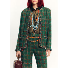 Fantasy Wool Tweed Jacket - Grn/Bwn/Blu/L Grn