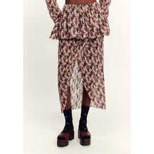 Printed Cotton Voile Skirt - Pink/Ecru/Black/Red/Yel