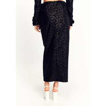 Fantasy Viscose Jersey Skirt - Black/Navy