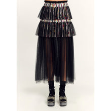 Silk Tulle Skirt - Black