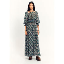 Printed Silk Muslin Dress - Green/Ecru/Black/Pink/Yel