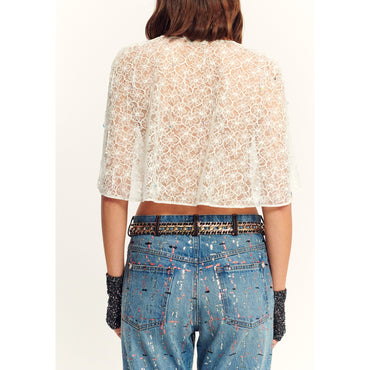 Cotton Lace Cape - Ivory
