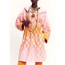 Printed Lambskin Coat - Pink/Orange