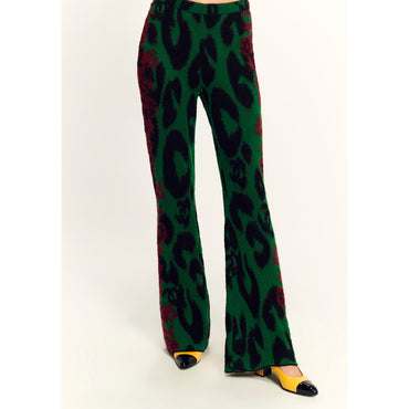 Cashmere/Mohair Pants - Green/Black/Burgundy