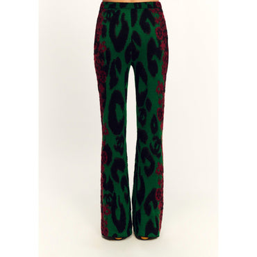 Cashmere/Mohair Pants - Green/Black/Burgundy