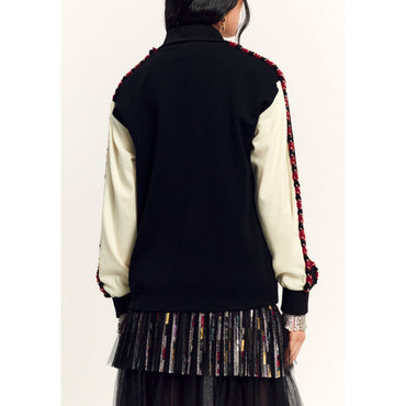 Wool Polo - Black/Ecru/Black