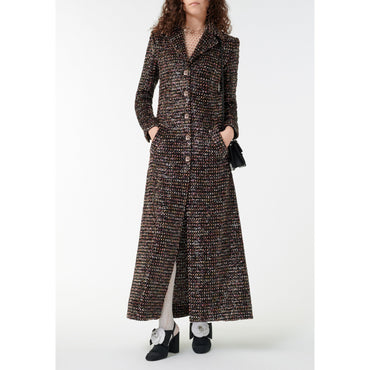 Glittered Fantasy Tweed Coat - Bck/Pin/Goldn/Whi